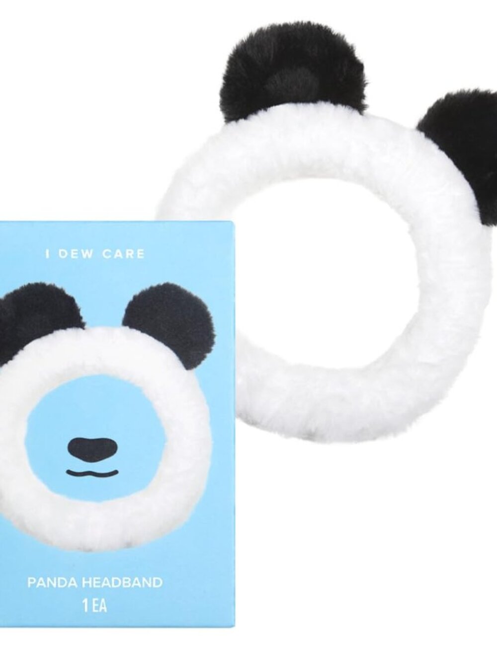 Panda Face Wash Headband, Animal Head Band, Soft & Fuzzy